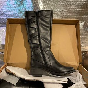 Knee high black boots